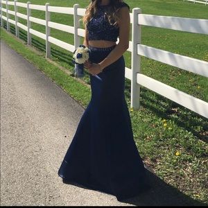 Sherri Hill Navy Prom Dress 50956